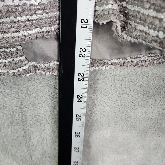 Womens Patchington Gray Striped Full Zip Jacket Long Sleeve Polyester Blend M - Picture 6 of 7